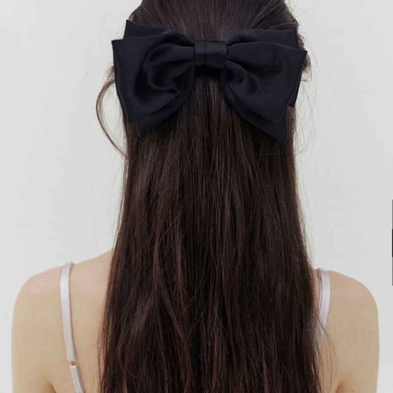 

KINDABABY rosy silky black ribbon pin black