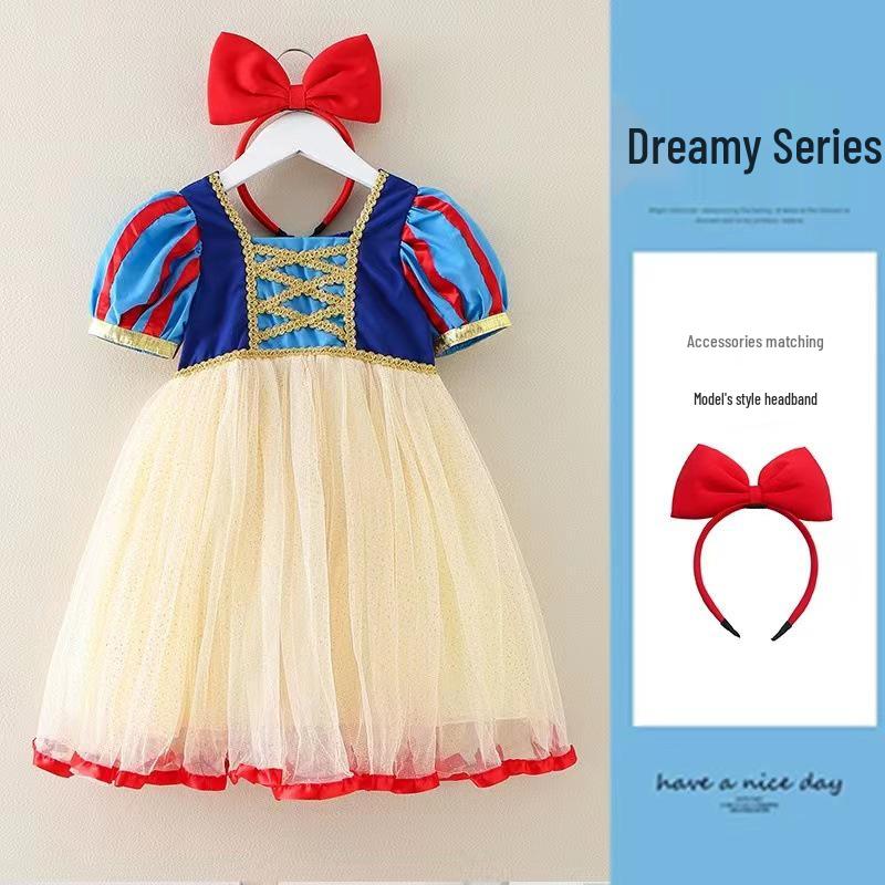 Snow White Princess Dress for Girls - Ideal for Amusement Park Adventures