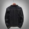 Denim Jacket Men Autumn Winter Casual Long Sleeve Turn-down Collar Solid Denim Jacket Streetwear Coat Bomber