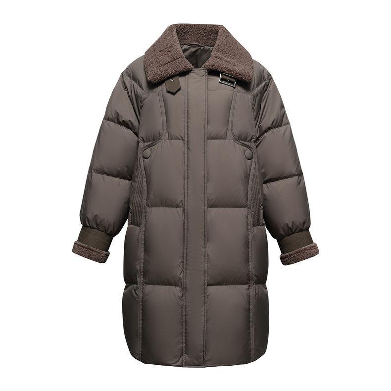 Down jacket women's winter 2024 new Korean version medium and long women's 90 down duck down warm women's high-end coat