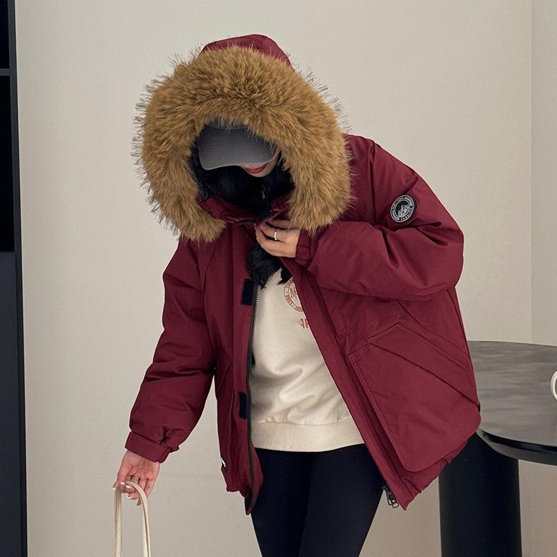 Vinter Dunjakke Dame Mellomlang Verktøy Student Vattert Jakke Vattert Jakke Jakke Fortykket Jakke