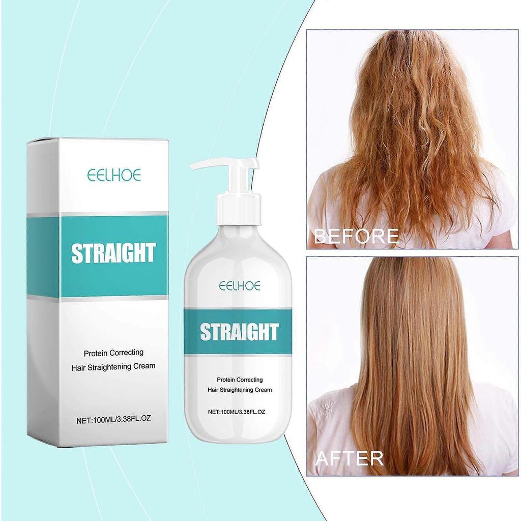Protein hair straightener moisturizes, nourishes, smooths frizzy hair, and gives it shine.