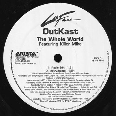 12inch Record OUTKAST KILLER MIKE  The Whole World LFDP4550 LaFace Records 2001 US Rap  HipHopRB Used