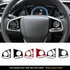 For Honda Civic 10th Gen 2015-2020 Real Soft Carbon Fiber Sticker Car Steering Wheel Panel Interior Trim Interior Decoration
