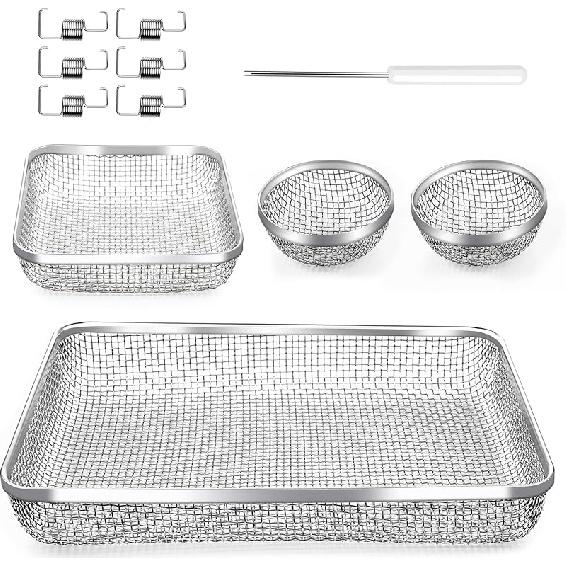 SheeChung RV Furnace Vent Screen, Flying Ect Screen Water Heater Cover For Camper, 4.5 X 4.5 X 1.3 Inch, Stainless Steel Screen With Tallation Tool &