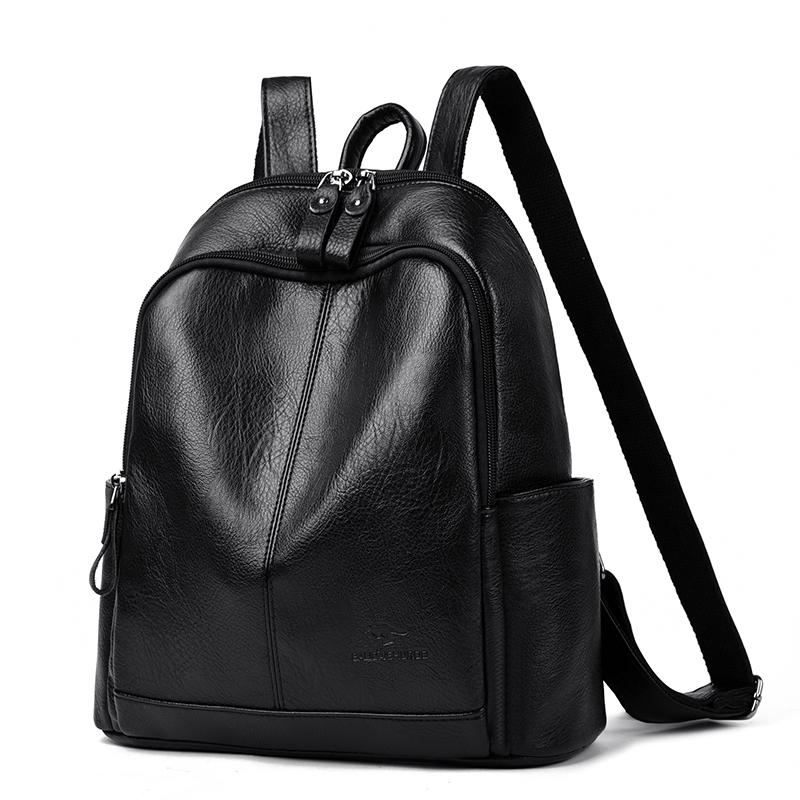 Fashionable PU Leather Backpack with Adjustable Shoulder Straps Simple Design Suitable for Daily Use Travel Shopping and Other Scenarios