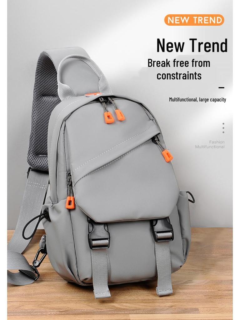 Cross-border Men's Multifunctional Chest Bag - Large Capacity Travel Backpack and Crossbody Shoulder Bag