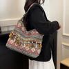 Vintage Damentasche mit Quaste, ethnisch, handgewebt, Umhängetasche für Damen, Hippie-Sling-Schultertaschen für Damenhandtasche