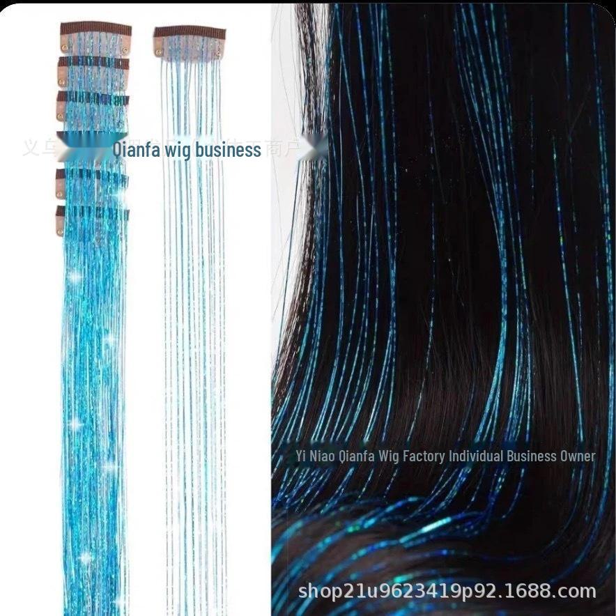 Χρυσές επεκτάσεις μαλλιών με πούλιες - Μεταλλικά κλιπ κορδέλας ευρωπαϊκού και αμερικανικού τύπου για περούκες πάρτι