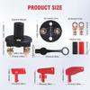 12-24V Battery Disconnect Switch 300A Battery Master Isolator Cut Off Power Kill Switch with 2 Red Key for Marine RV ATV