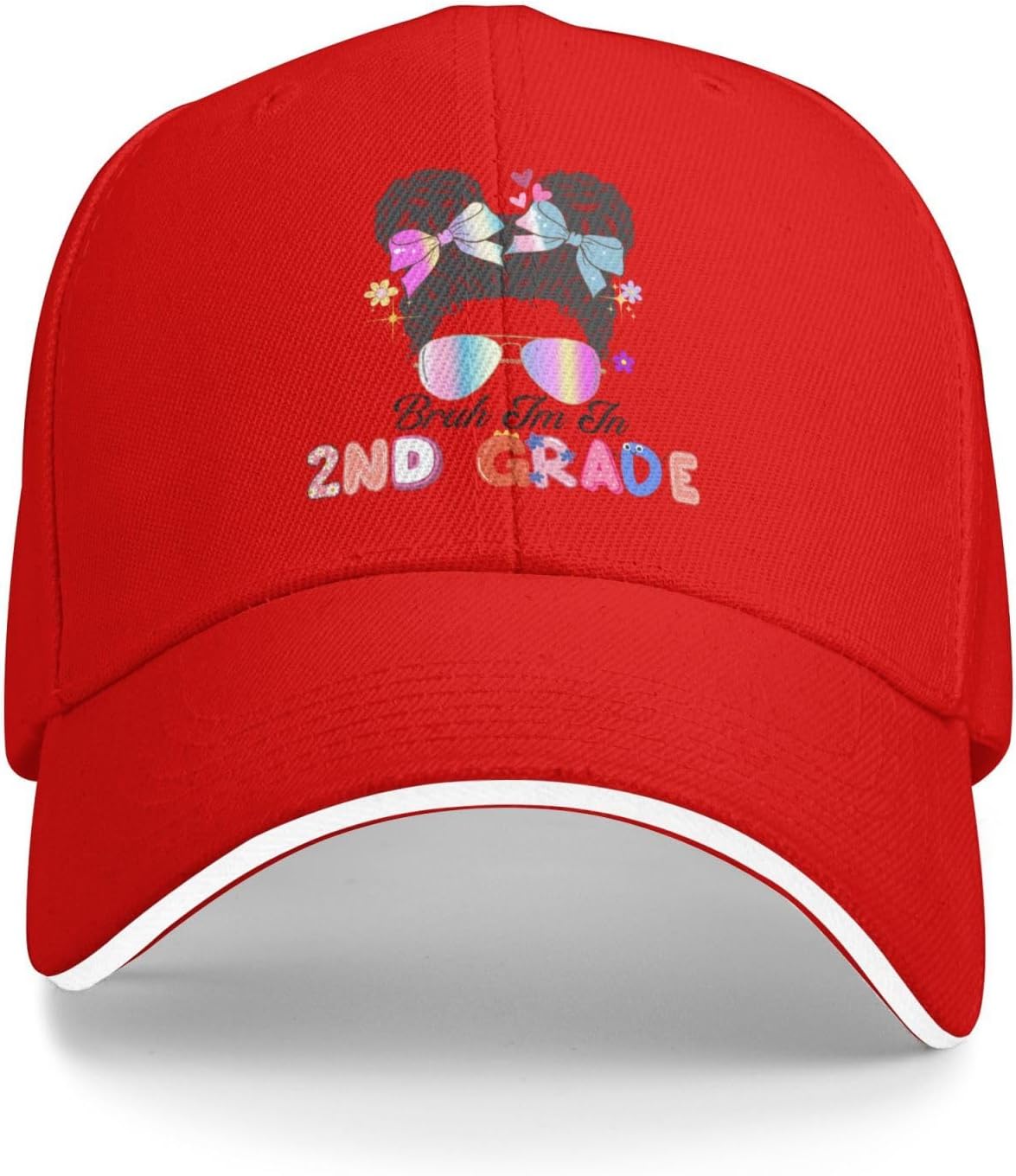 

Bruh Im In 2nd Grade Trucker Hat Adjustable Baseball Cap Polyester Back to School Headwear One Size