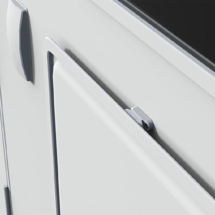 Versatile White Magnetic Door Catches Easy To Mount Door Retainer Magnetic Hatches Latches Pair for Caravans & Vessels