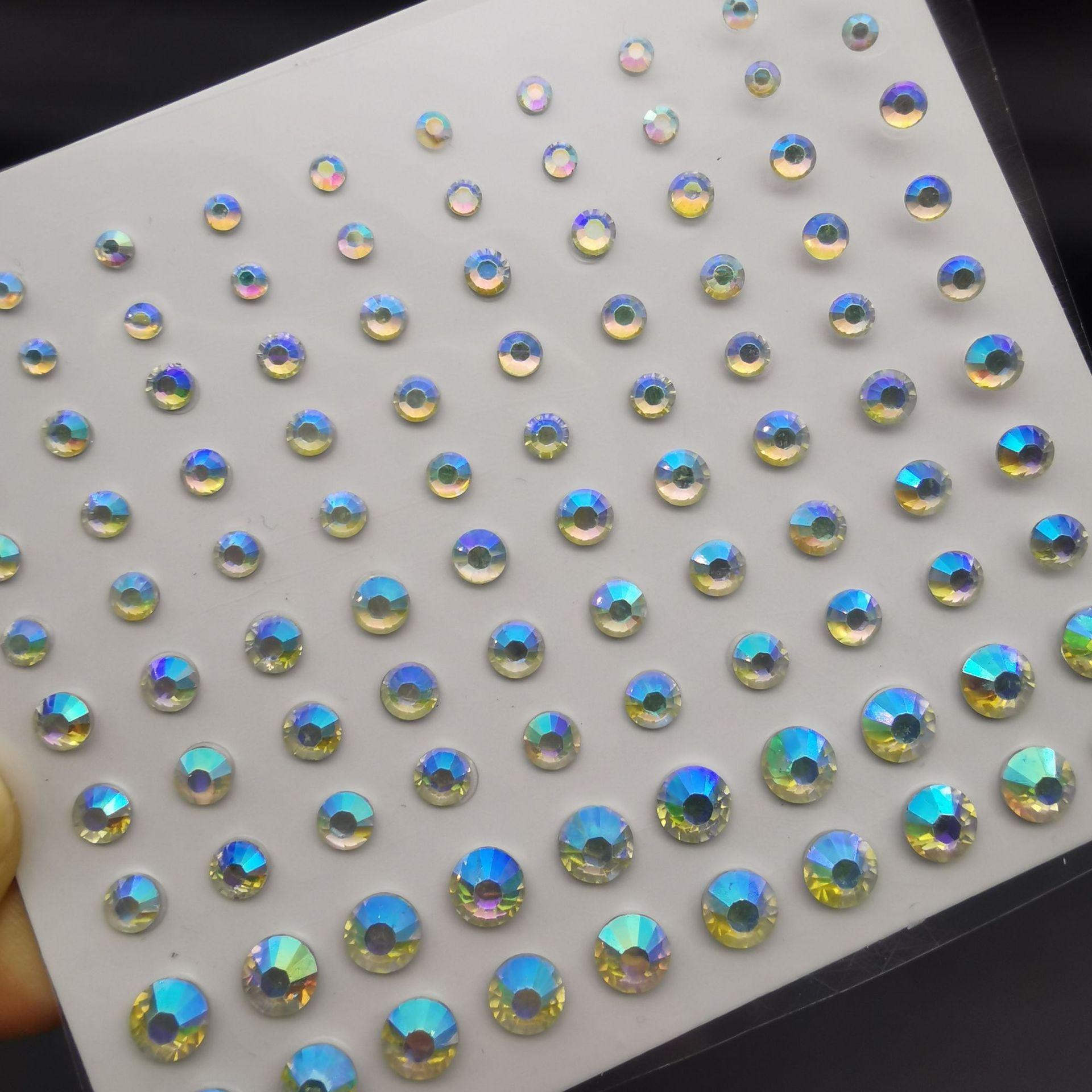 

Decal Rhinestone Stickers Jewelry Stickers Festival Makeup Decoration Face Body Colored #2