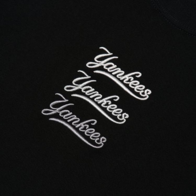 New MLB New York Yankees T Shirts Unisex Black 3ATS04023-50BKS