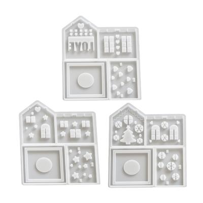Crafting Molds Unique House Shape Night Light Stand Molds Silicone Molds Resin Art Moulds Silicone Texture for Craft
