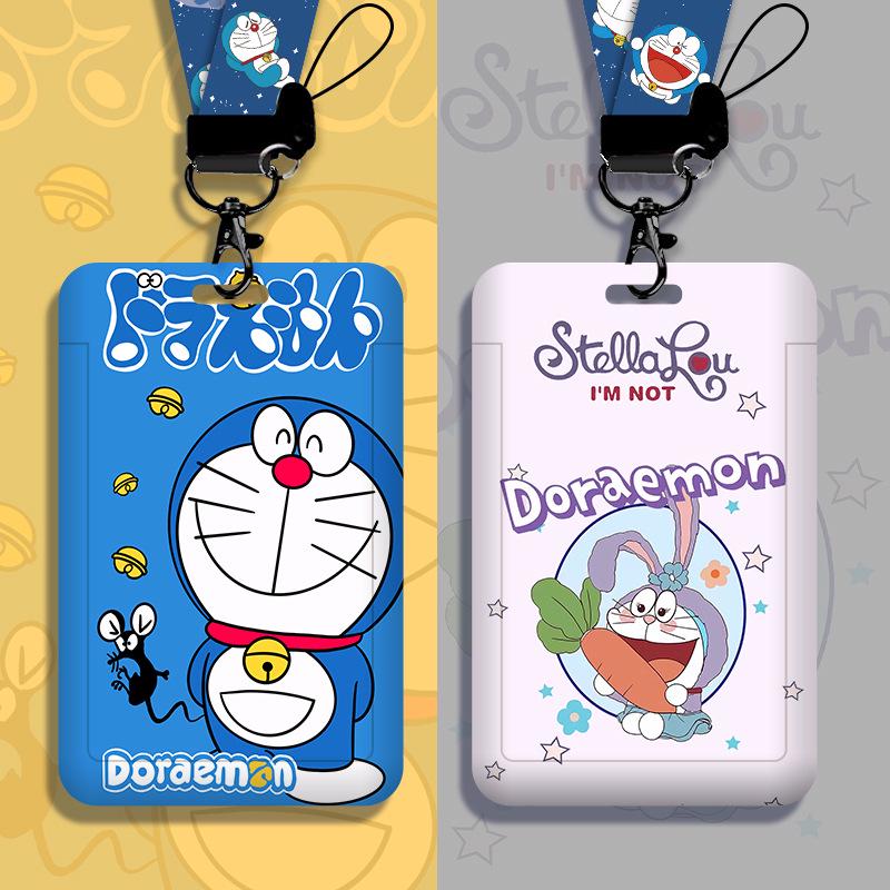 Cartoon Campus ID Holder with Lanyard for Students: Access Card, Meal Card, Bus/Subway Badge