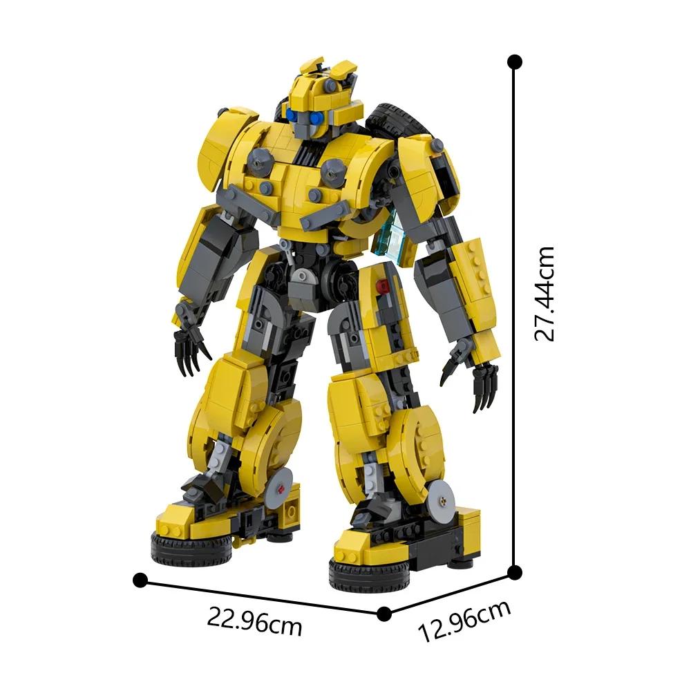 MOC Megatron Transforming Mech Robot Bricks Model Autobots Movie Bumblebee Shapeshifting Justice Robot Building Blocks Toys Gift