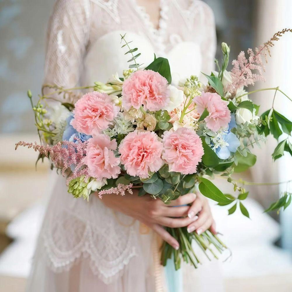 10Pcs Lifelike Artificial Carnation Silk Fake Bouquet Floral Arrangement Flowers Mother's Day