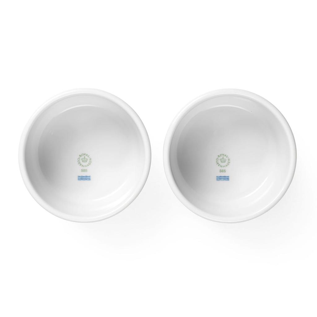 Imported Royal Copenhagen White Fluted Ovenware Souffle Cup 9cm Pair Set Bakeware 1070065 [Regular Product] Approx. (2 pieces)
