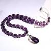 Temperament Stylish and Simple Purple Crystal Water Drop Pendant Necklace Collarbone Chain, Birthday Gift Girl Jewelry