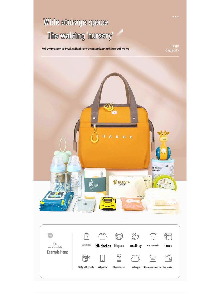2025 Multifunctional Mummy Bag: Large Capacity, Convertible Single Shoulder, Crossbody, Handheld Portable Baby & Mother Bag