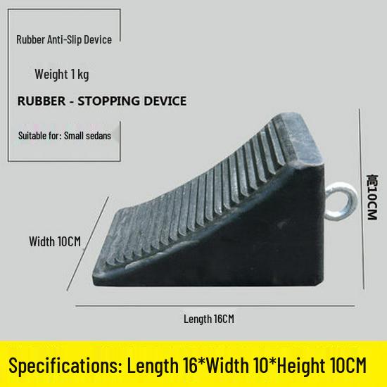 Rubber Anti-Slip Wheel Chocks - Portable Triangular Stoppers for Cars