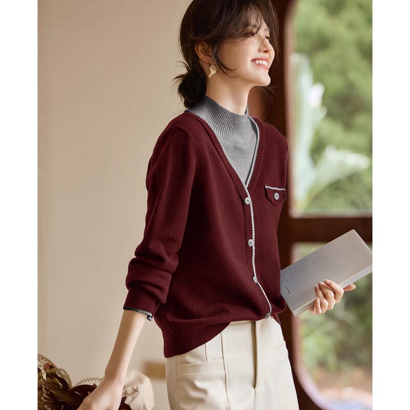 XWI Women s Vintage Color-block Knitted Top XL