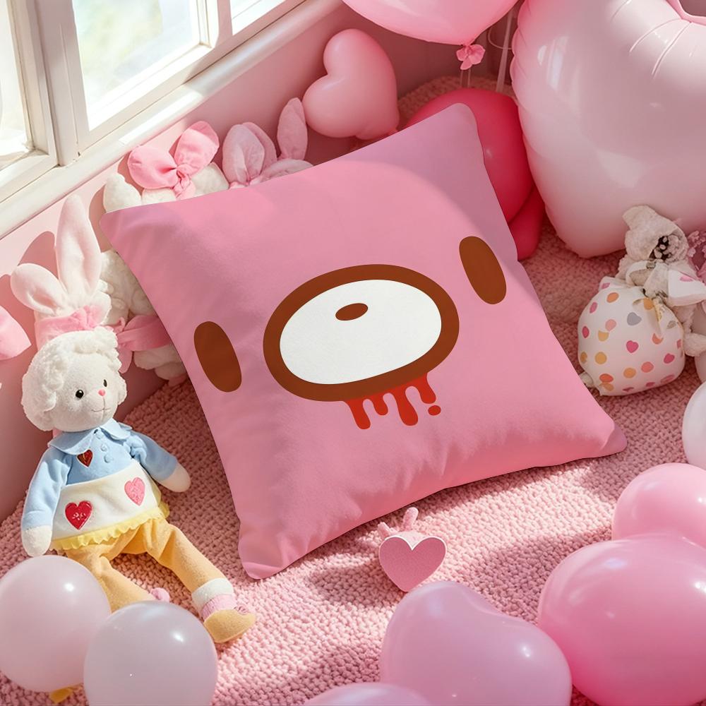 Cartoon G-gloomy Bear Cushion Cover Pattern Printed Pillowcase for Living Room Sofa Cushion Cover & Bedroom Decor
