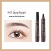 Four-Tip Waterproof Smudge-Proof Long-Lasting Liquid Eyebrow Pencil with Chinese and English Instructions