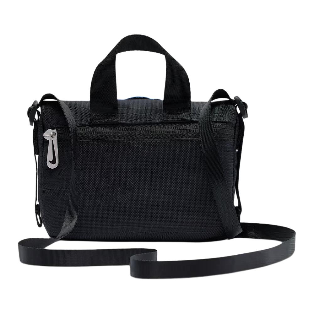 Nike Solid Color Minimalist Logo Patch Versatile Fabric Shoulder Crossbody Bag Women Bags Black HQ2109-010