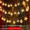 LED Solar String Lights: Outdoor Camping & Courtyard Tent Decor with Colored Bulb