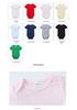 Summer Newborn 100% Cotton Short Sleeve Baby Romper - Plain Color with Snap Crotch, Customizable Print Children's Bodysuit