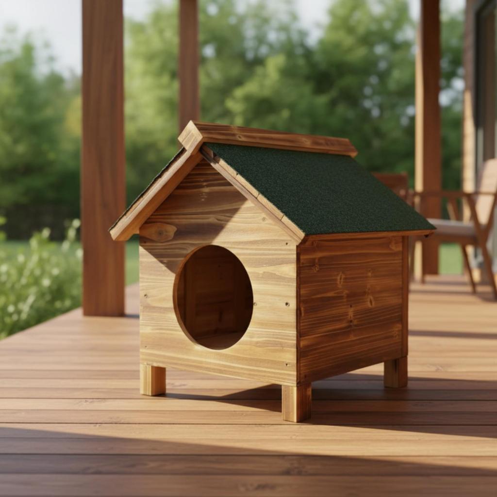 Wasserdichtes Outdoor-Katzenhaus Wetterfest Holz Stabil Isoliert für