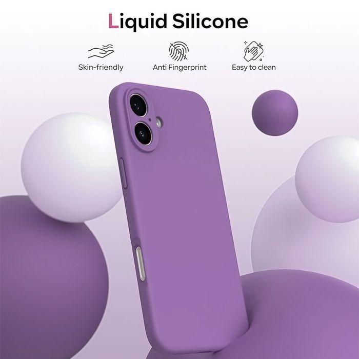 Coque de Protection - BOOLING - iPhone 17 Pro - Silicone Liquide Slim Légère Anti-Rayures - Violet