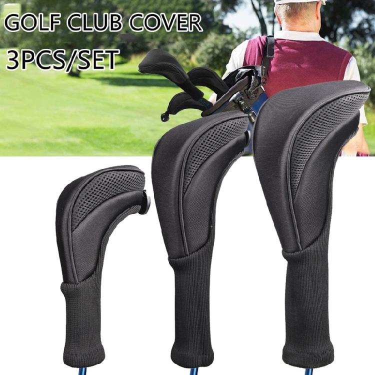 3Pcs Golf for Head Cover for Fairway Woods Driver Hybrids, for w/Interchangeable