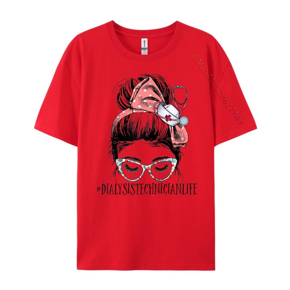 Dialysis Tech Life Messy Bun Nephrology Hemodialysis Raglan Vintage T Shirts White T Shirt Men Hip Hop S