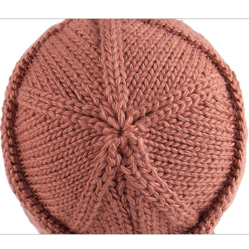 Creative Braid Beanie Hat Knit Hat with Ear Flaps Wool Hat Lei Feng Hat Wild Girl for Outdoor Cold Weather Skiing Ri