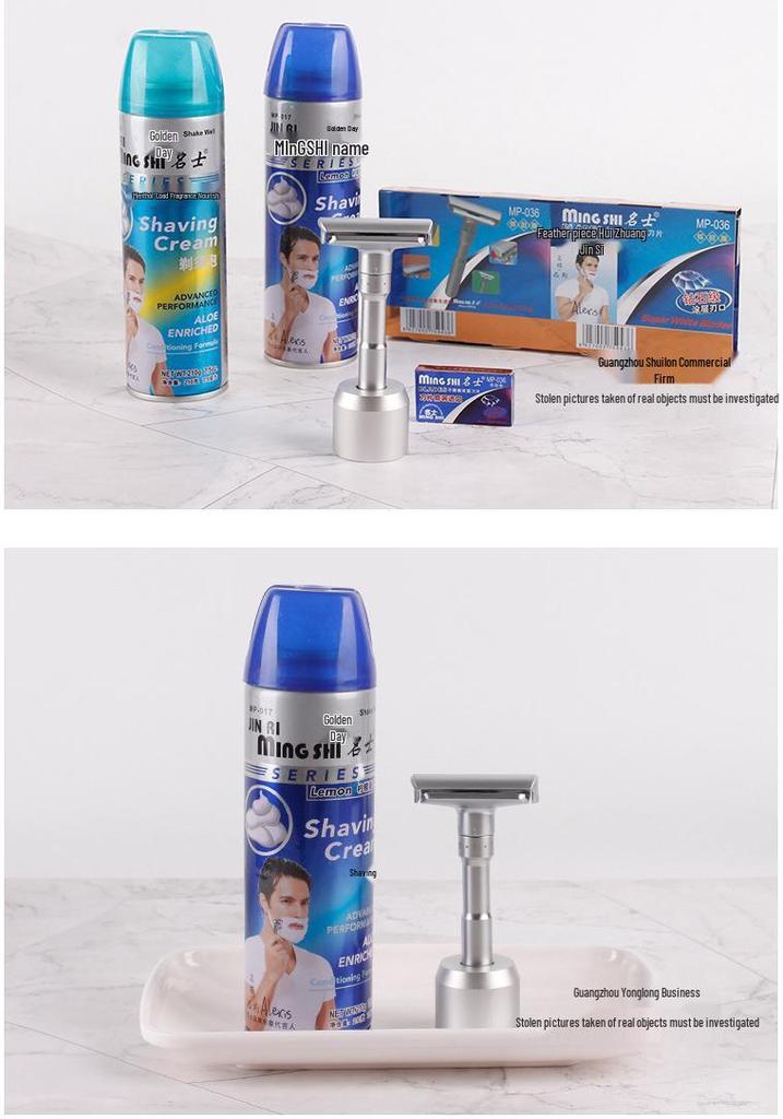 Famous Brand Adjustable Men's Manual Razor - Upgraded, Washable Stainless Steel, Double-Sided Blade