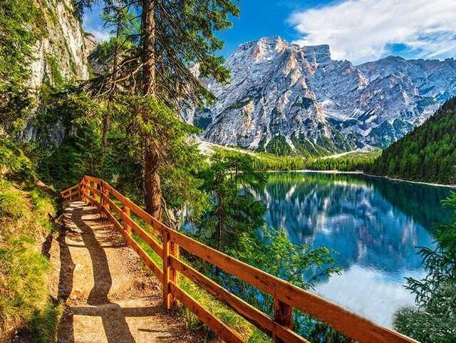 Huacan Cross Stitch Set 11CT Landscape Embroidery Mountain DIY Handmade Sewing Sets Printed Canvas Quilting Scenery Needlework Kits Home Decoration