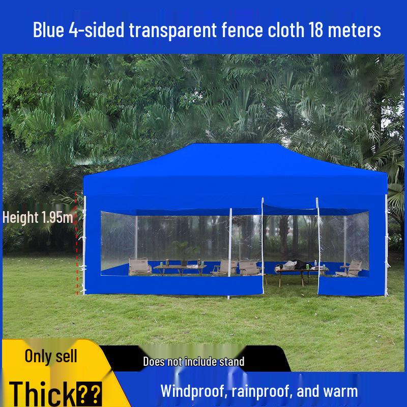 Transparent Tent Side Panel: Windproof & Waterproof Outdoor Canopy Enclosure with Thick Fabric and Durable Edging