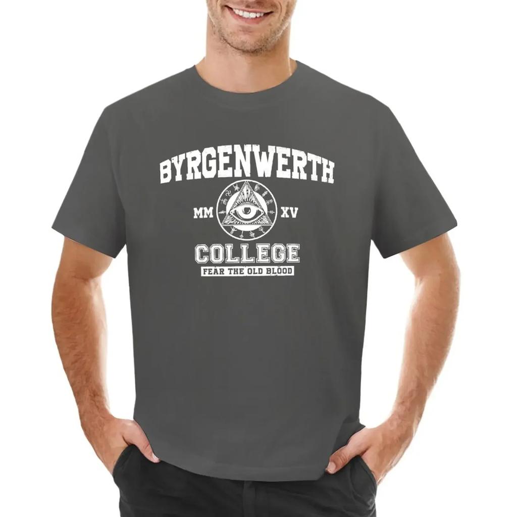 Byrgenwerth College (White Text) T-shirt customs korean fashion oversized t shirt