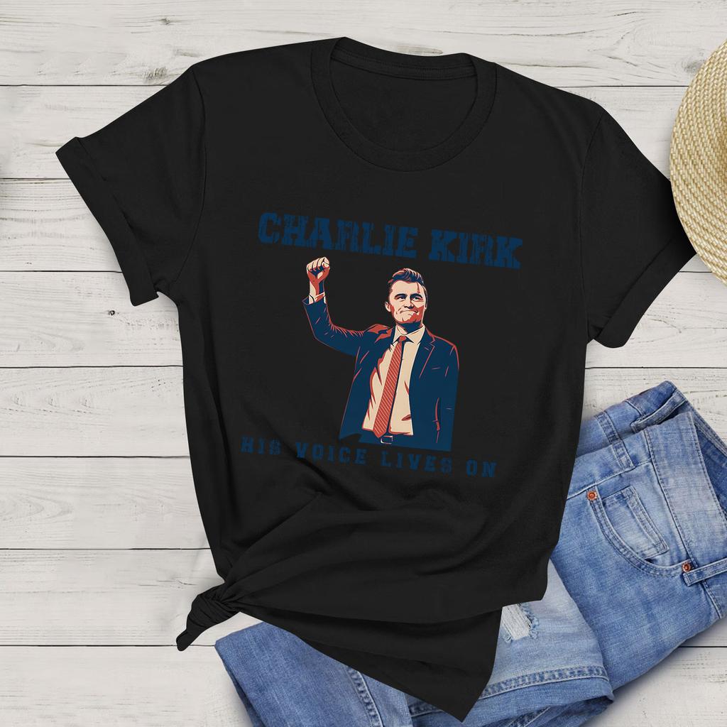 Maglietta casual da donna con stampa, scollo tondo, pullover, manica corta