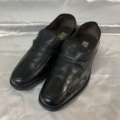 Zapatos de Piel Mocasín Slip-On Negro 25.5 EE(USADO)
