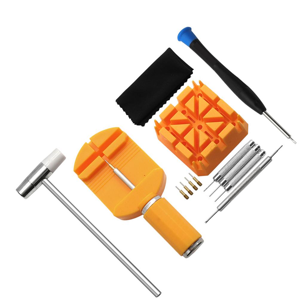 Watch Band Link Pin Tool Set 19Pcs Watch Strap Adjuster Kit with Replacement Pin and Tool for Watch Sizing and Repair