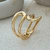 KunJoe Punk Hollow Out Geometric Cuff Spring Bangles for Women Personalized Heavy Metal Chunky Wide Open Bracelet Arm Jewelry