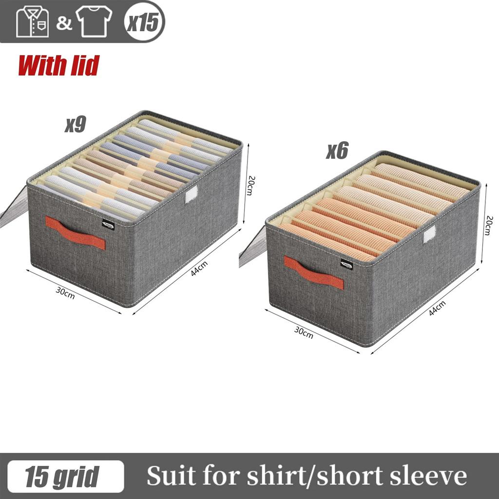 1-2Pcs Oxford Cloth Box Storage Partition Storage Basket Organizer for Underwear Foldable Clothes Boxes Organizers Clothing Home