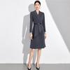 Aishangchen Women's Long Sleeve Waist-Hugging Mid-Length Dress: Professional OL Autumn Formal Wear