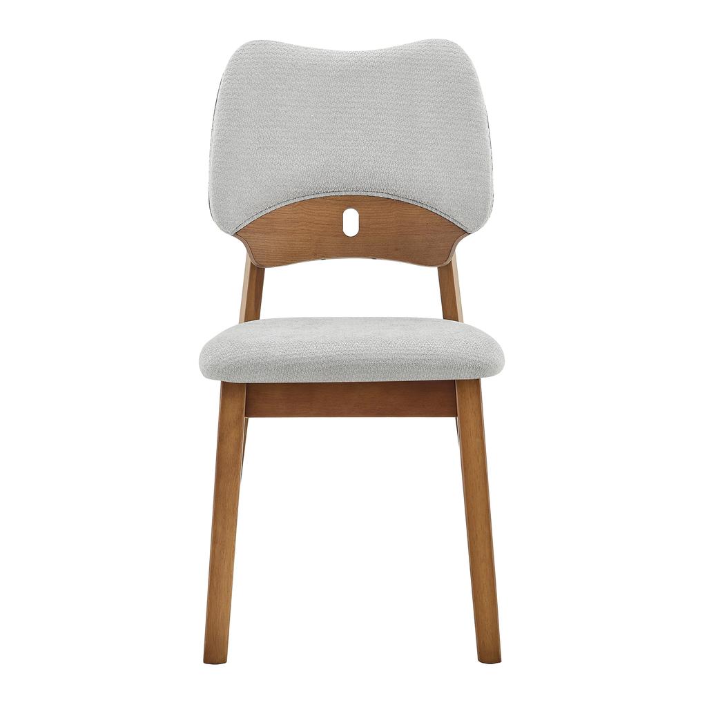 Set of 2 Dining Chairs with Butterfly Backrest, Modern Wood Chairs with Padded Seat, Design Kitchen Chairs for Dining Room Living Room, Without Table