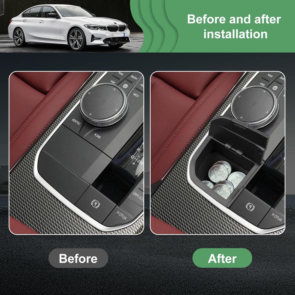 KUNGKIC Storage Box Console Box for BMW 1 2 3 4 Series F40 F44 G22 G23 G24 G26 X3 X4 X5 X6 X7 M3 M4 i4 i3 Custom Designed for Drive ABS Material