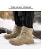 Men's Large-Size Non-Slip Fur Snow Boots - Thickened with Pure Wool for Warmth